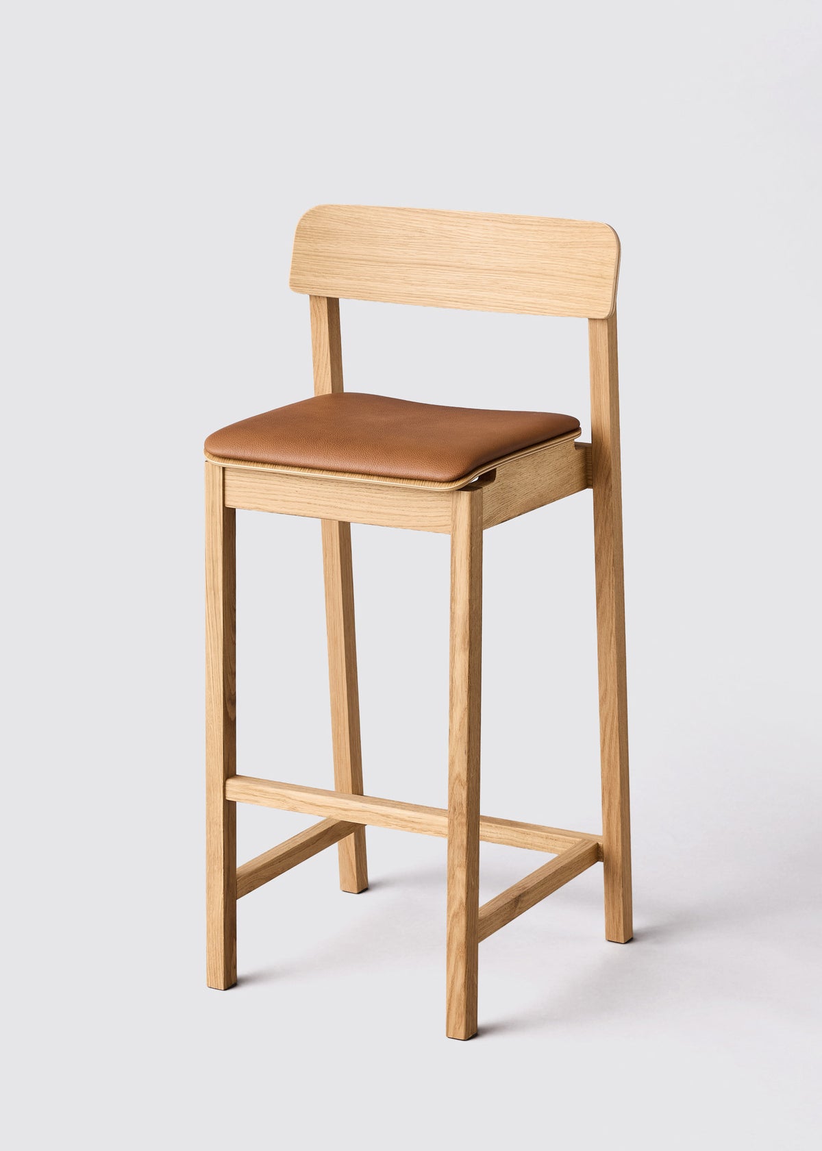 Everyday Bar Chair — Cognac Leather