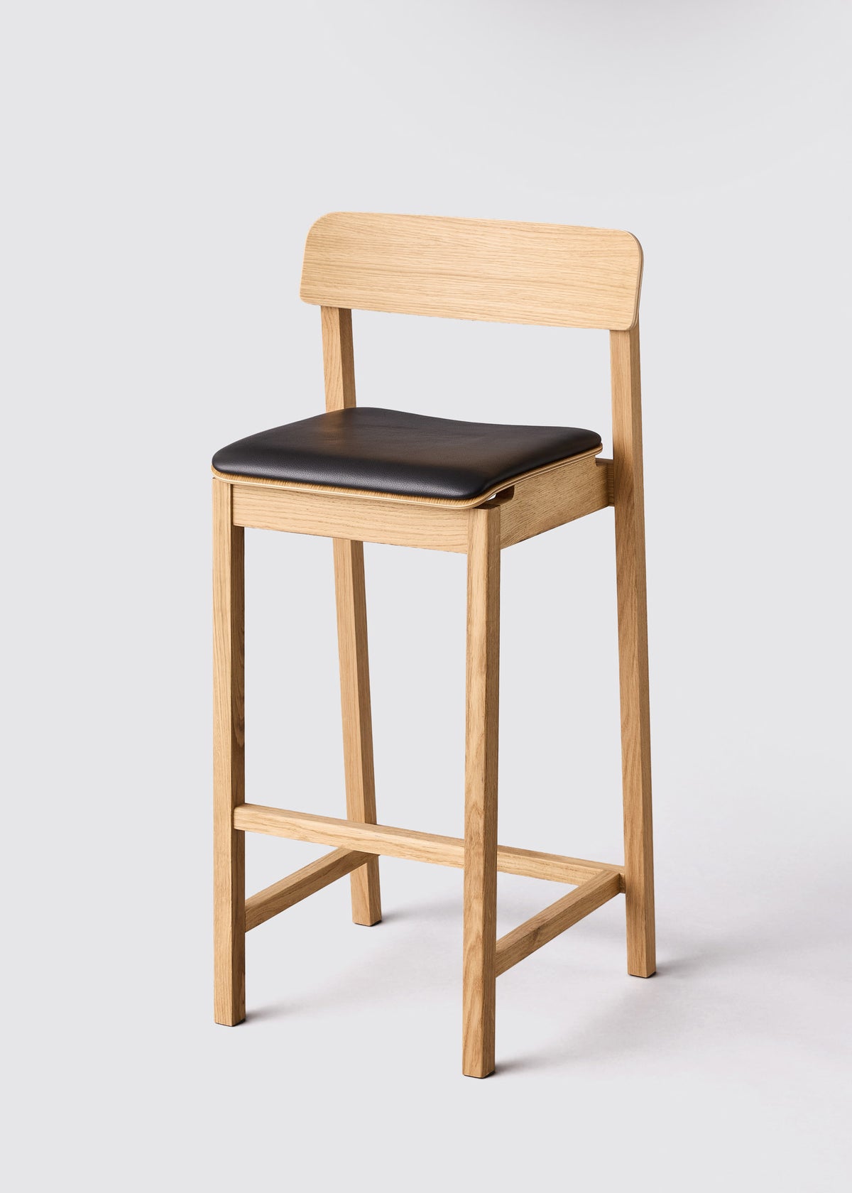 Everyday Bar Chair — Black Leather