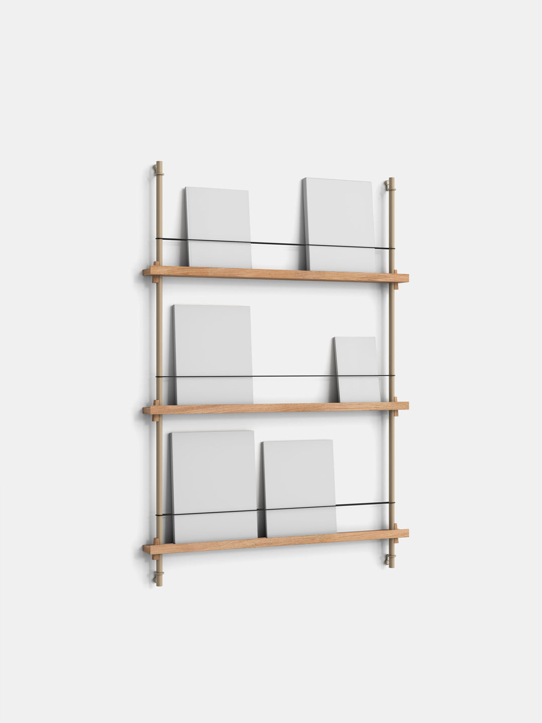 MOEBE - Magazine Shelving – MS.115.1 - Oak Warm-Grey