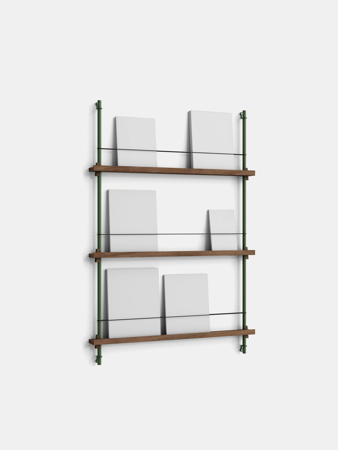 MOEBE - Magazine Shelving – Signifly - Smoked-Oak Pine-Green