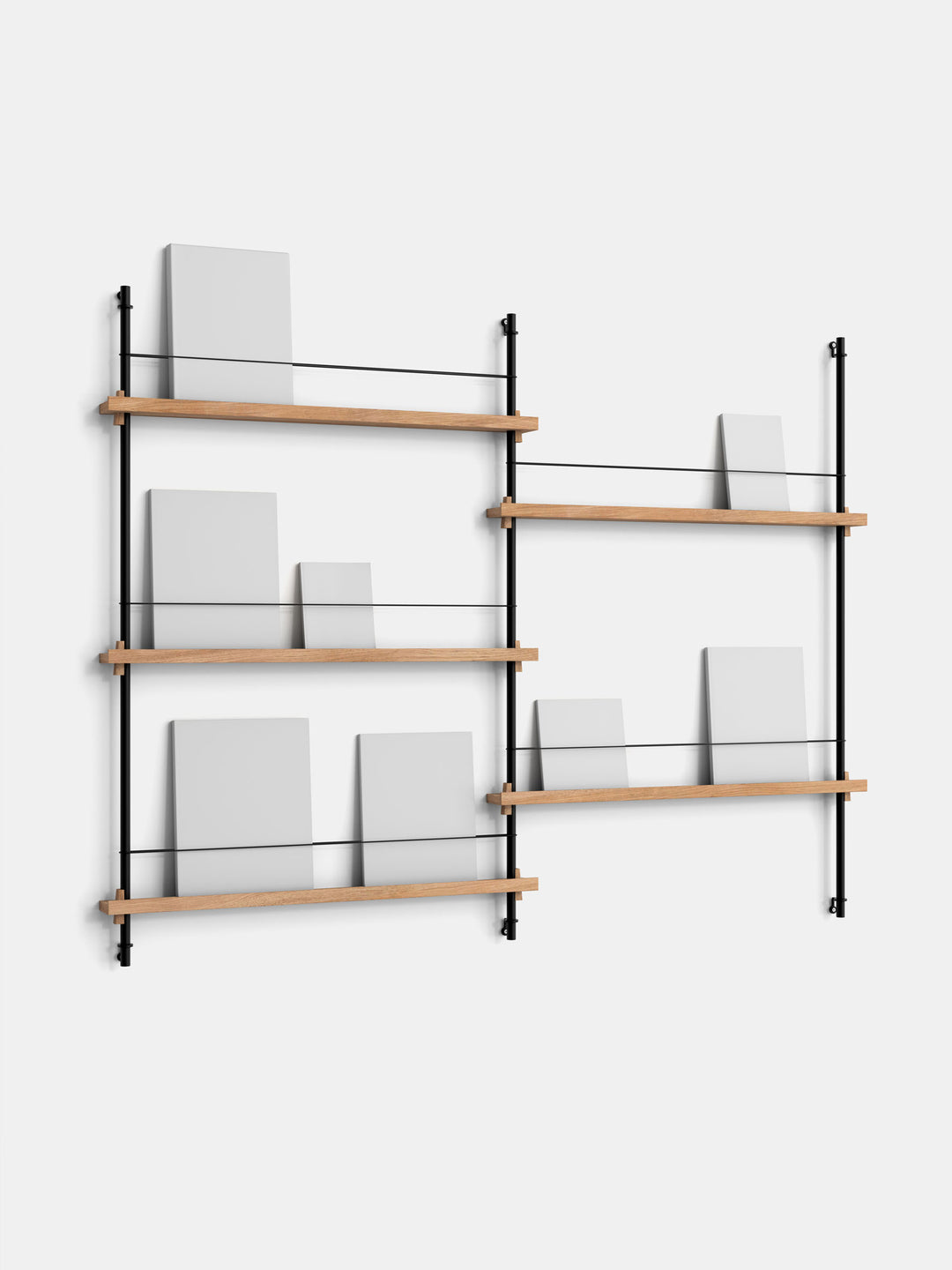 MOEBE - Magazine Shelving – MS.115.2 - Oak Black