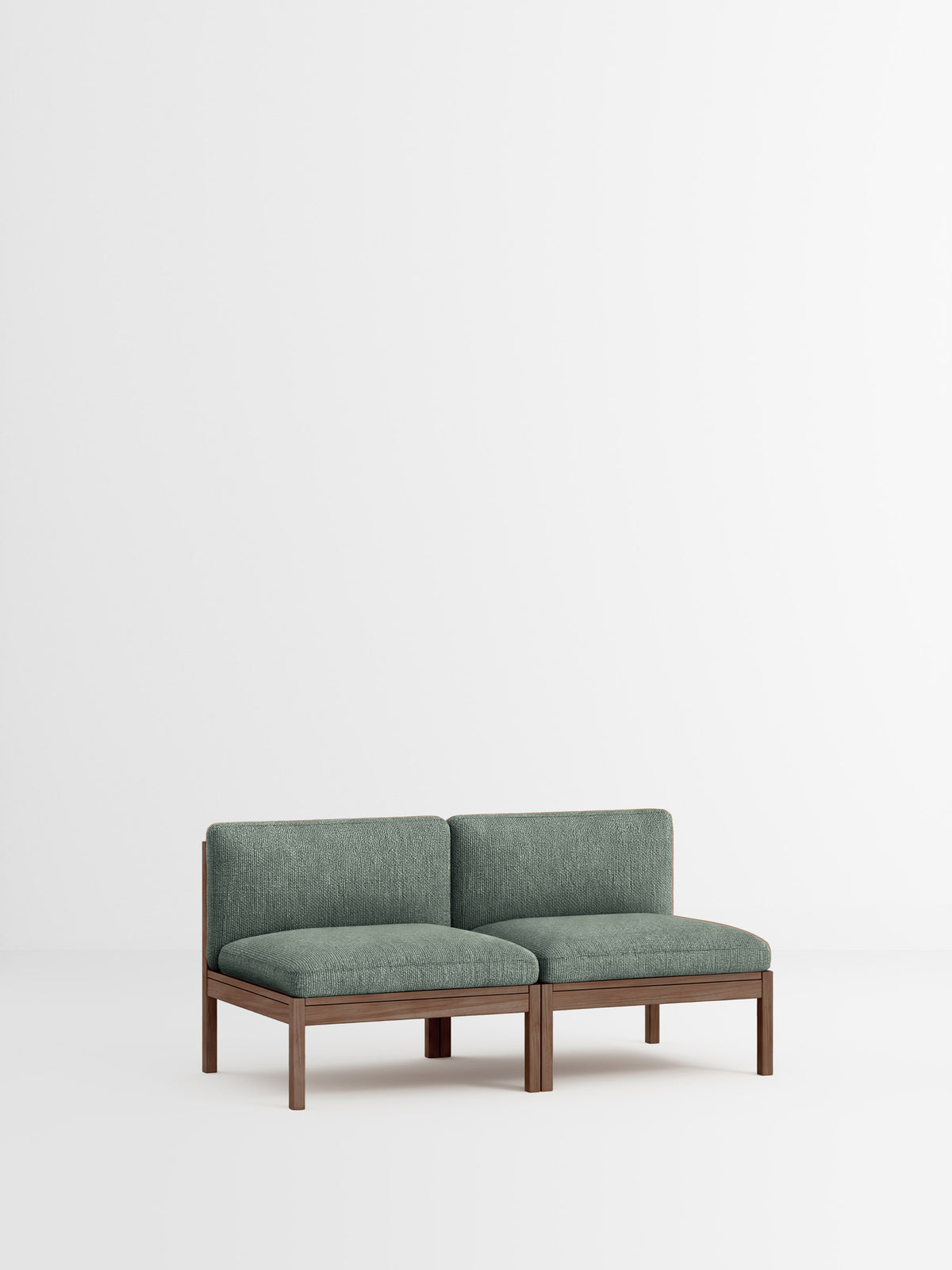 2 Seater Sofa – Moss – Moss 0003 – Smoked Oak