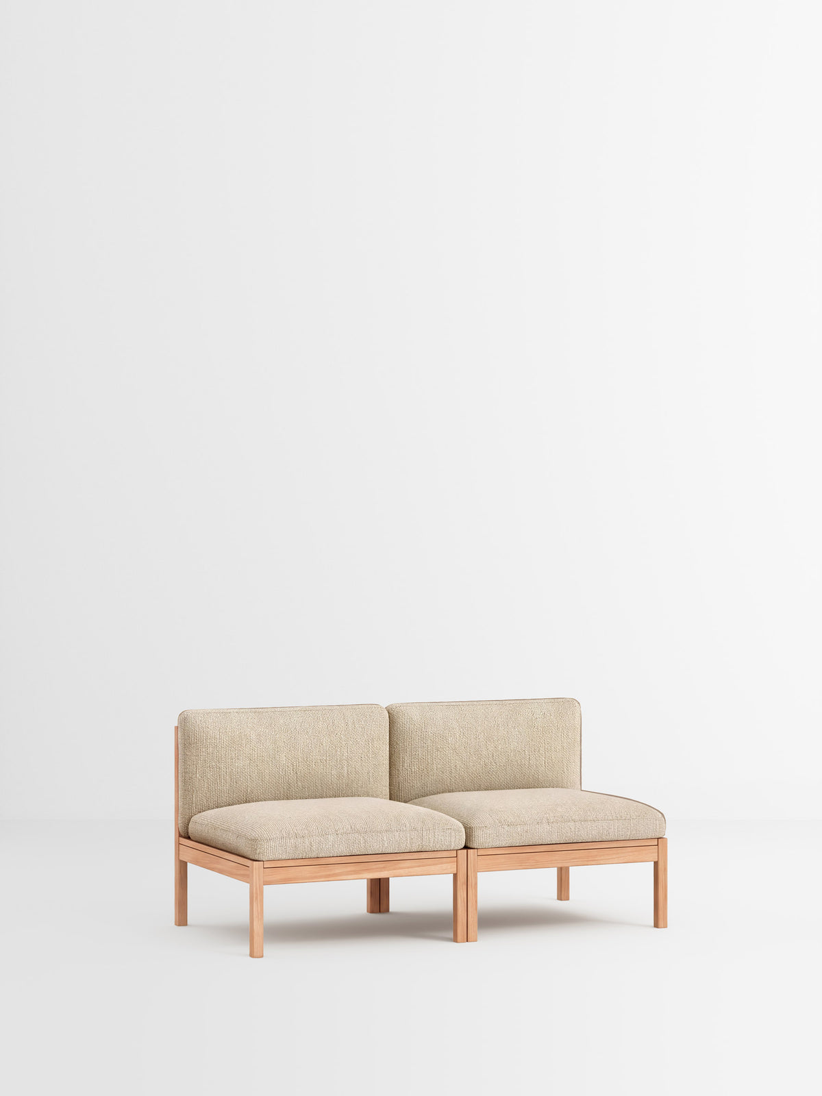 2 Seater Sofa – Moss – Moss 0019 – Oak