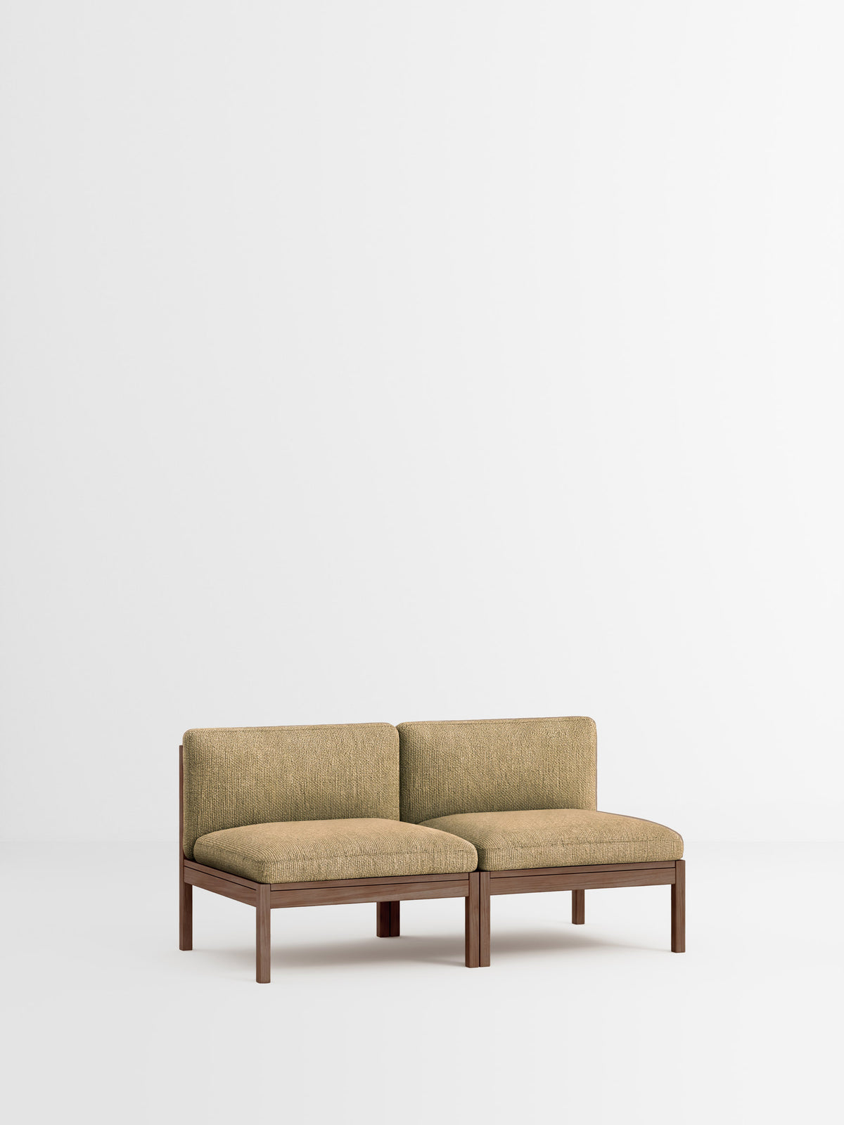2 Seater Sofa – Moss – Moss 0021 – Smoked Oak