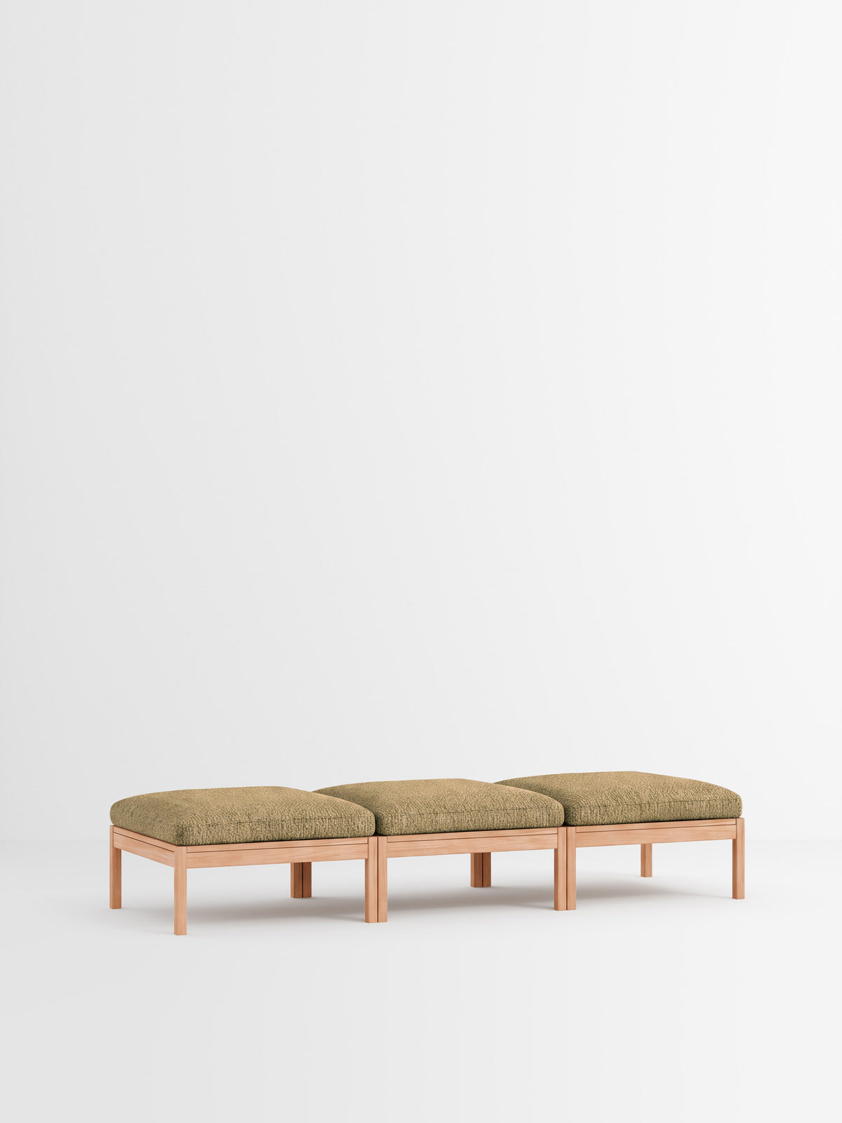3 Seater Daybed – Moss – Moss 0021 – Oak