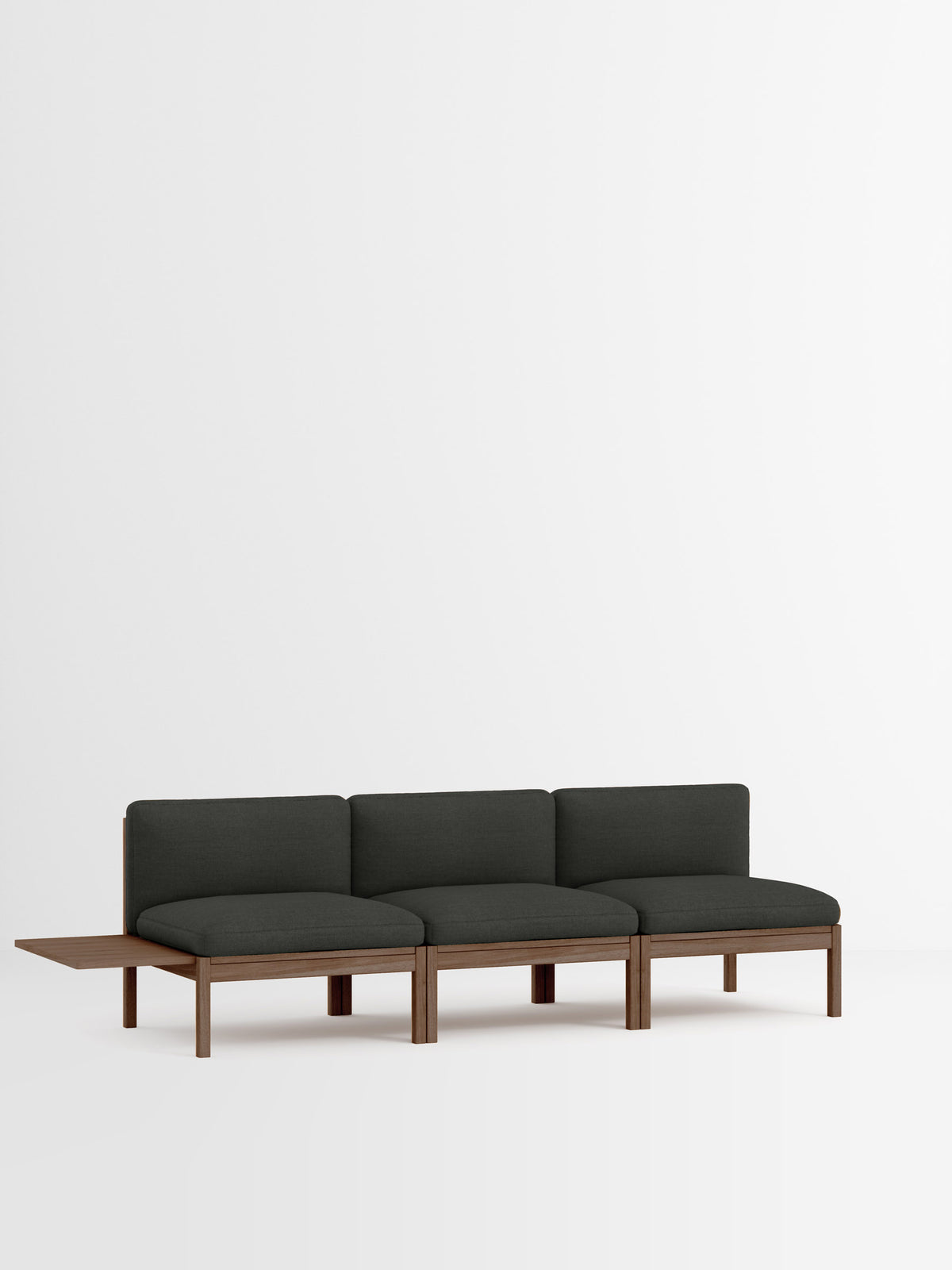 3 Seater Sofa with 1 Side Table – Re-Wool 2 – Re-Wool 2 - 198 – Smoked Oak