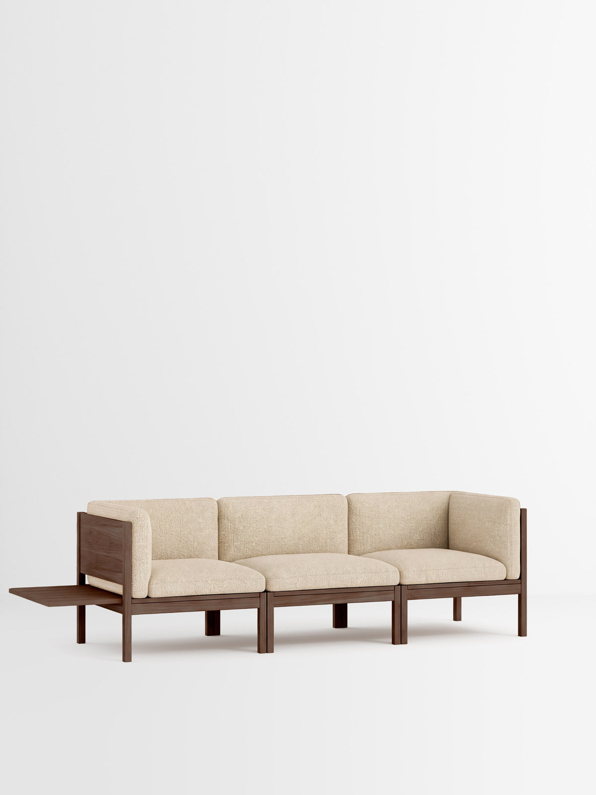 3 Seater Sofa with Sides + 1 Side Table – Moss – Moss 0019 – Smoked Oak