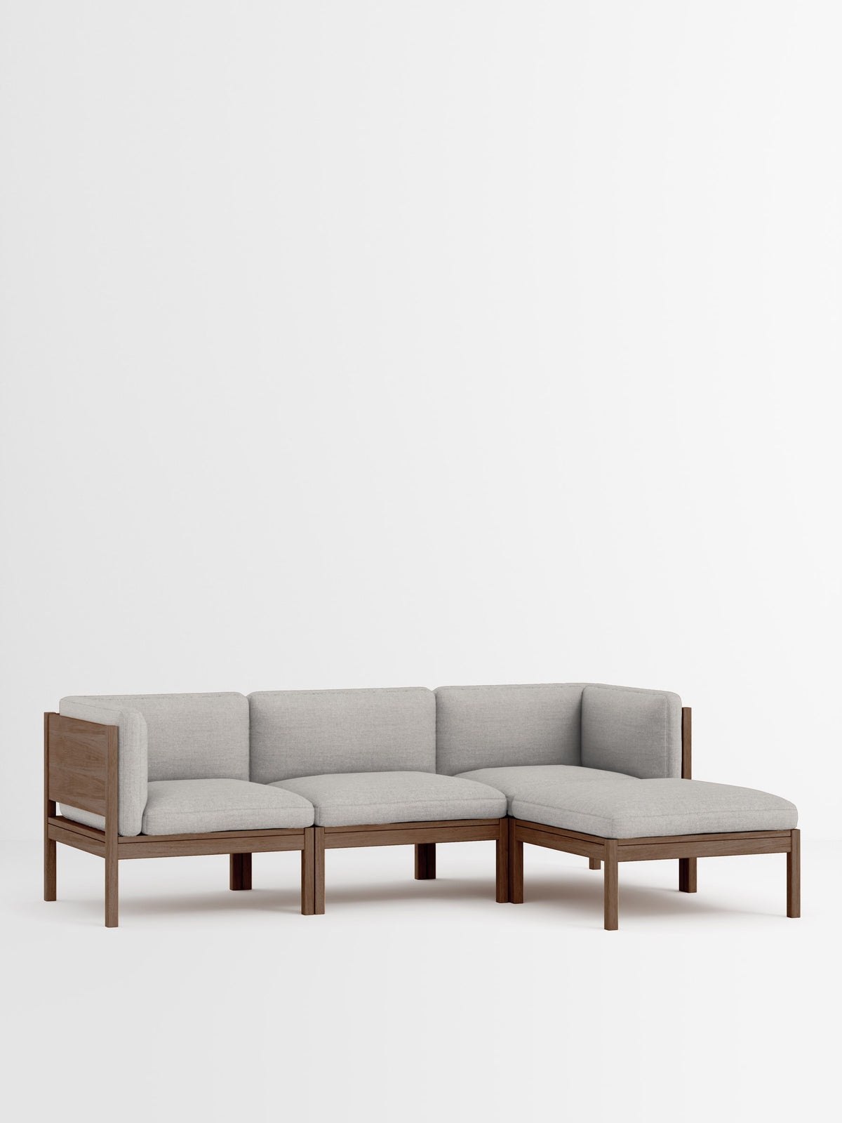 3 Seater Sofa with Sides + Chaise Longue – Autumn – Autumn 101 – Smoked Oak