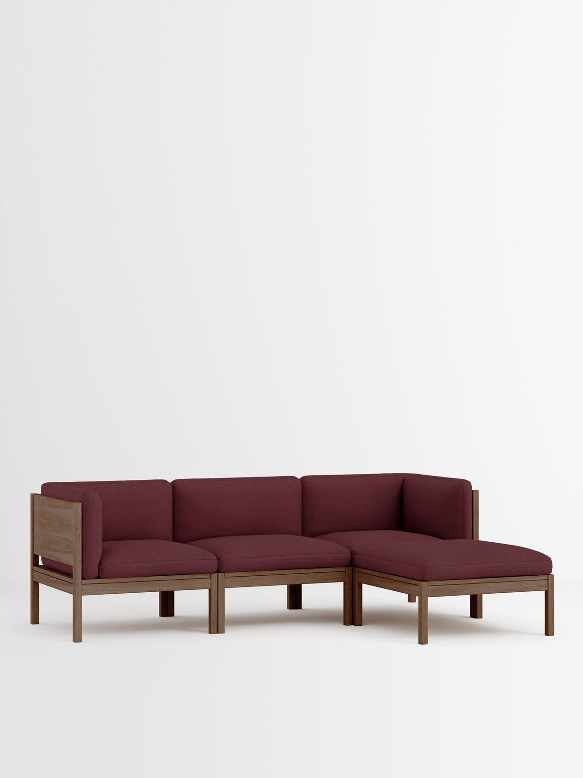 3 Seater Sofa with Sides + Chaise Longue – Autumn – Autumn 681 – Smoked Oak