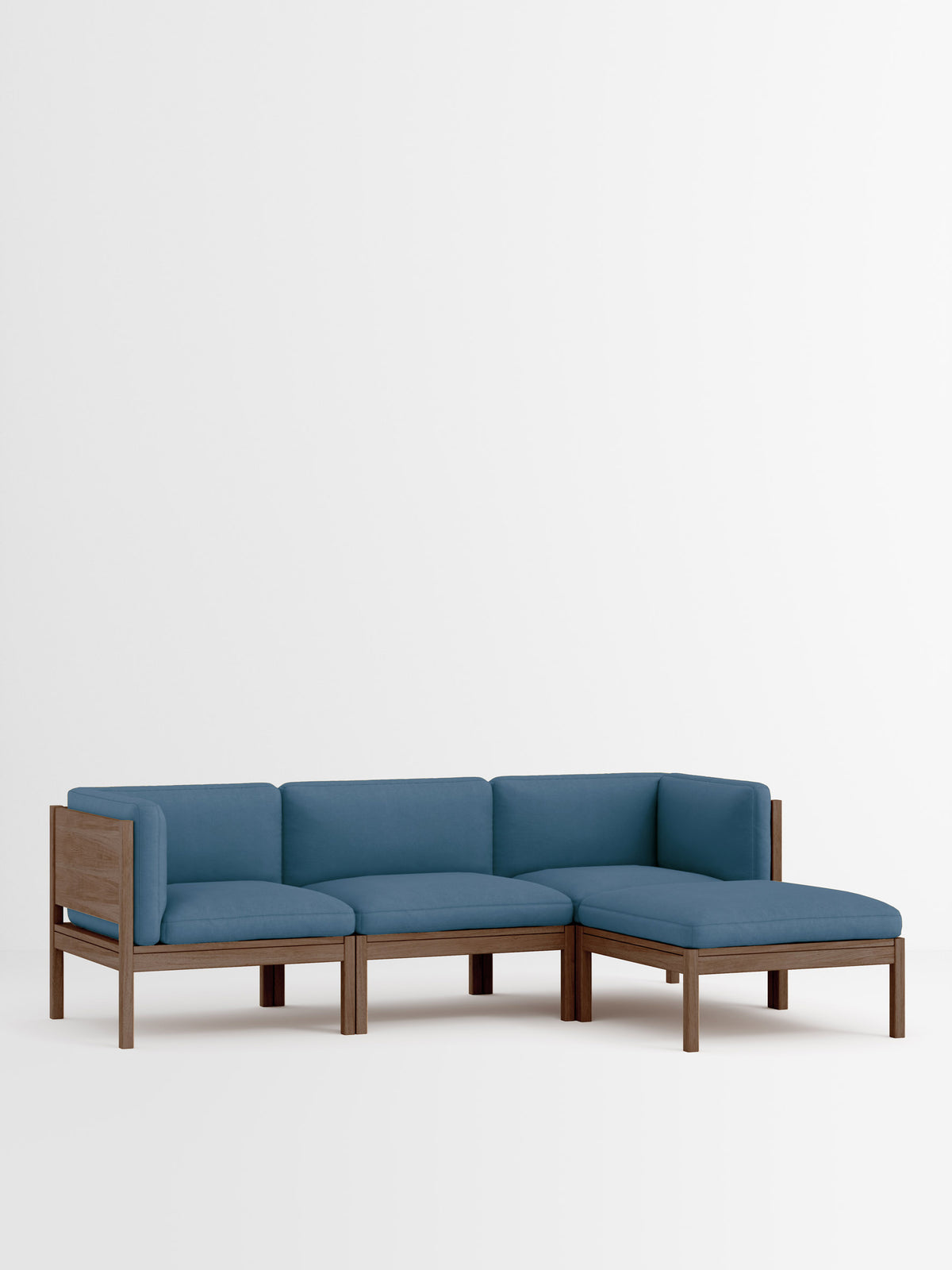 3 Seater Sofa with Sides + Chaise Longue – Field 2 – Field 2 - 733 – Smoked Oak