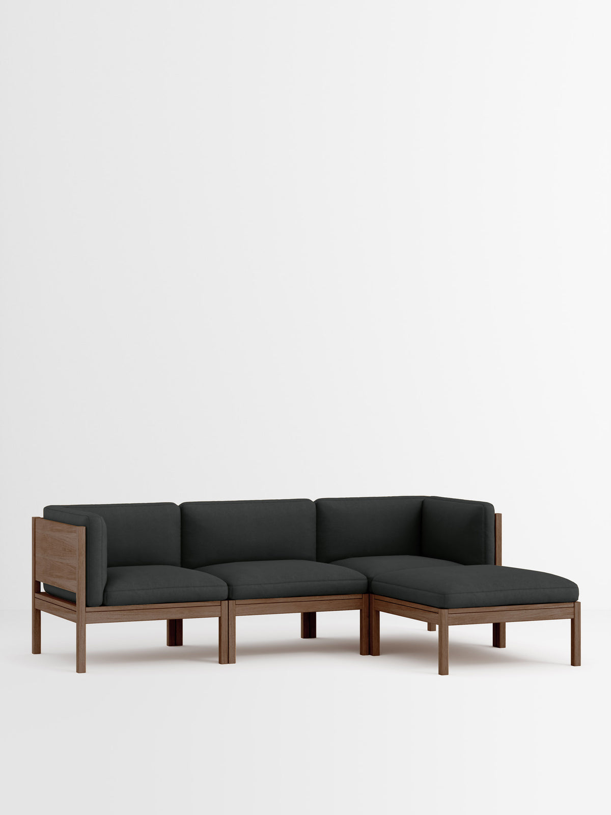 3 Seater Sofa with Sides + Chaise Longue – Field 2 – Field 2 - 793 – Smoked Oak