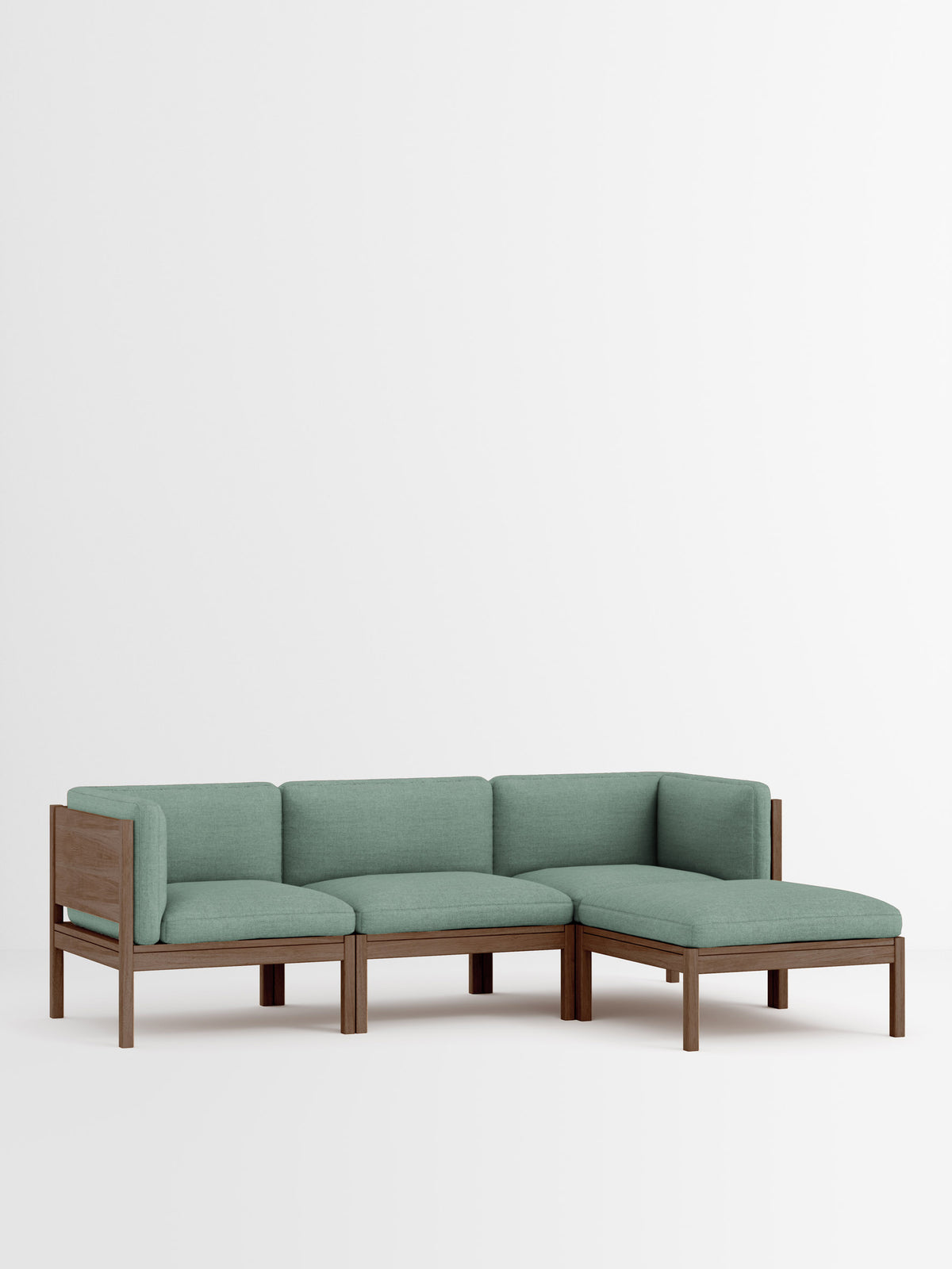 3 Seater Sofa with Sides + Chaise Longue – Re-Wool 2 – Re-Wool 2 - 868 – Smoked Oak