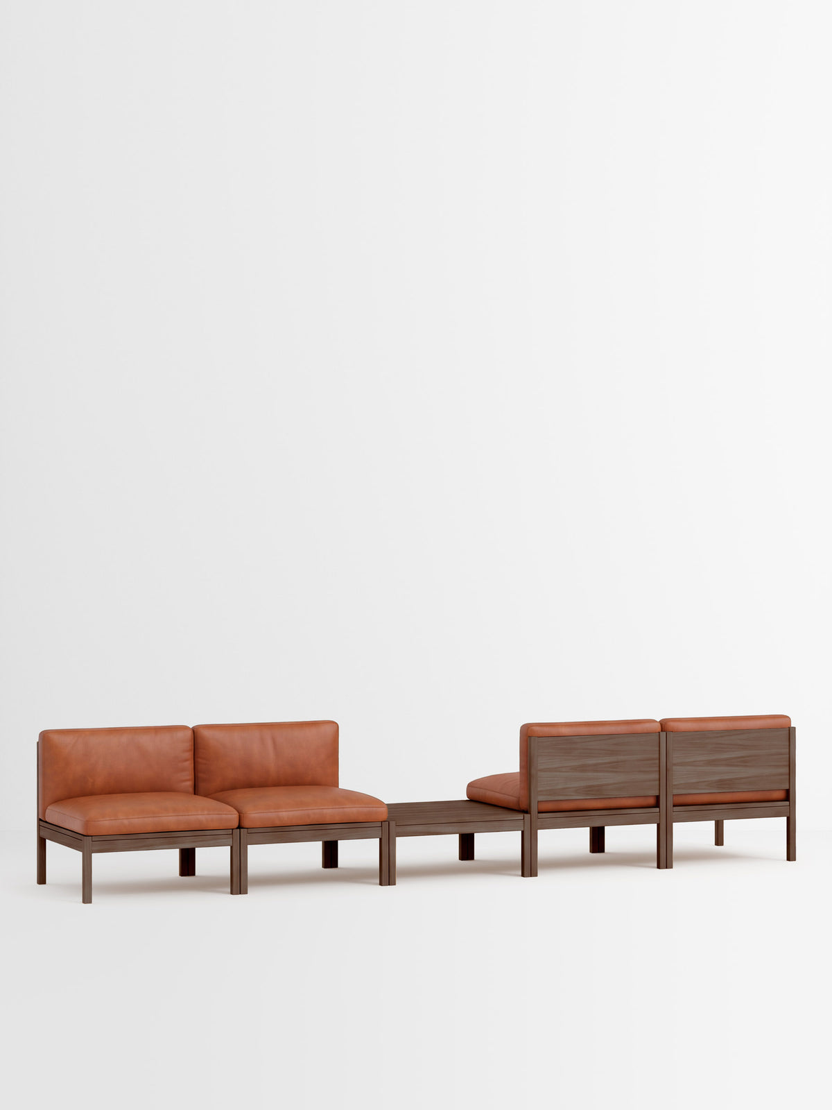 Mixed Combination B – Leather – Cognac Leather – Smoked Oak