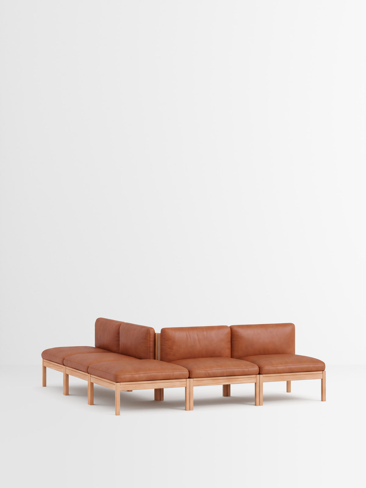 Mixed Combination C – Leather – Cognac Leather – Oak