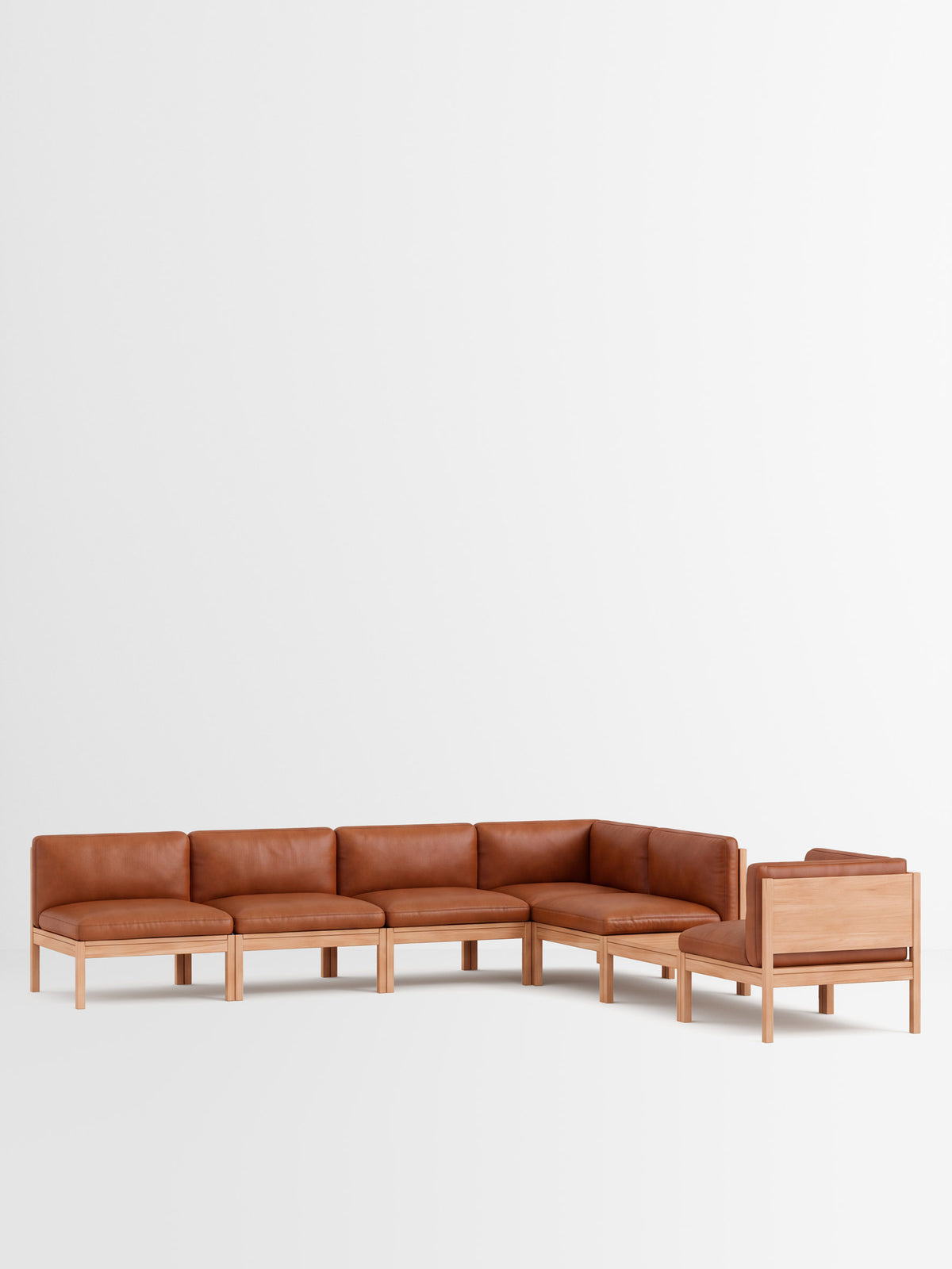 Mixed Combination D – Leather – Cognac Leather – Oak