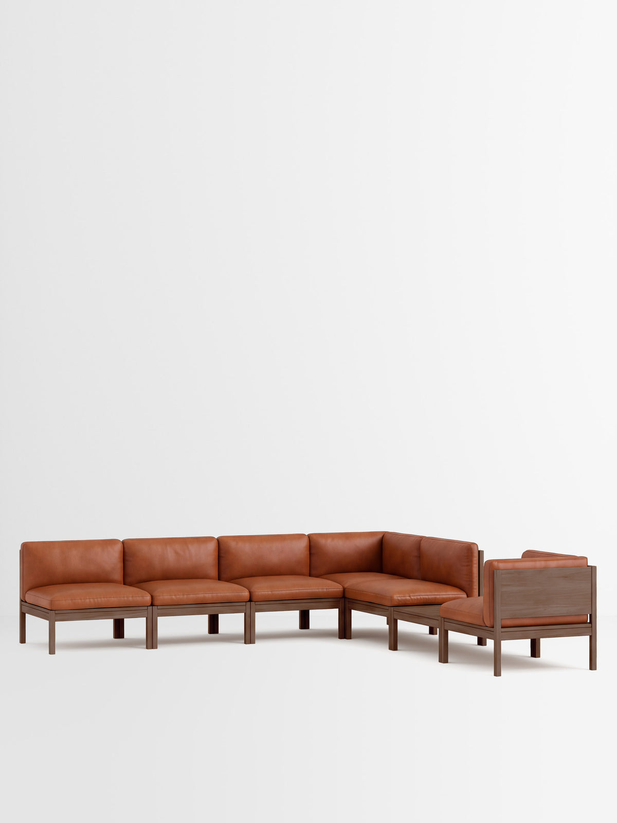 Mixed Combination D – Leather – Cognac Leather – Smoked Oak
