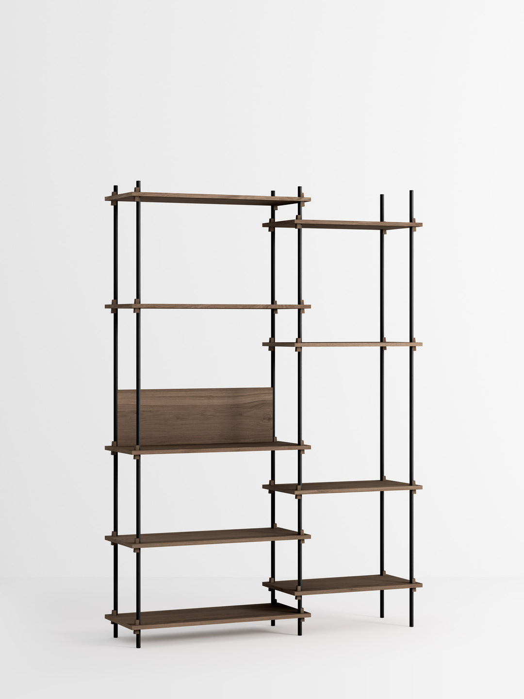 MOEBE - Shelving System – s.200.2.J - Smoked-Oak Black