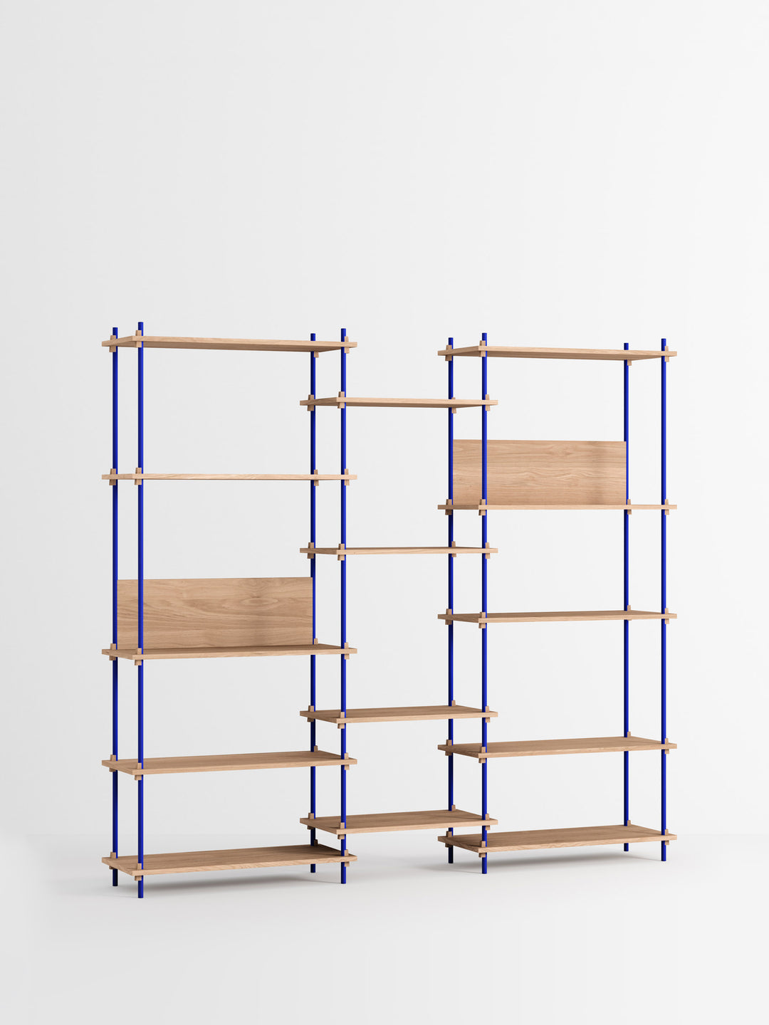 MOEBE - Shelving System – s.200.3.E - Oak Deep-Blue