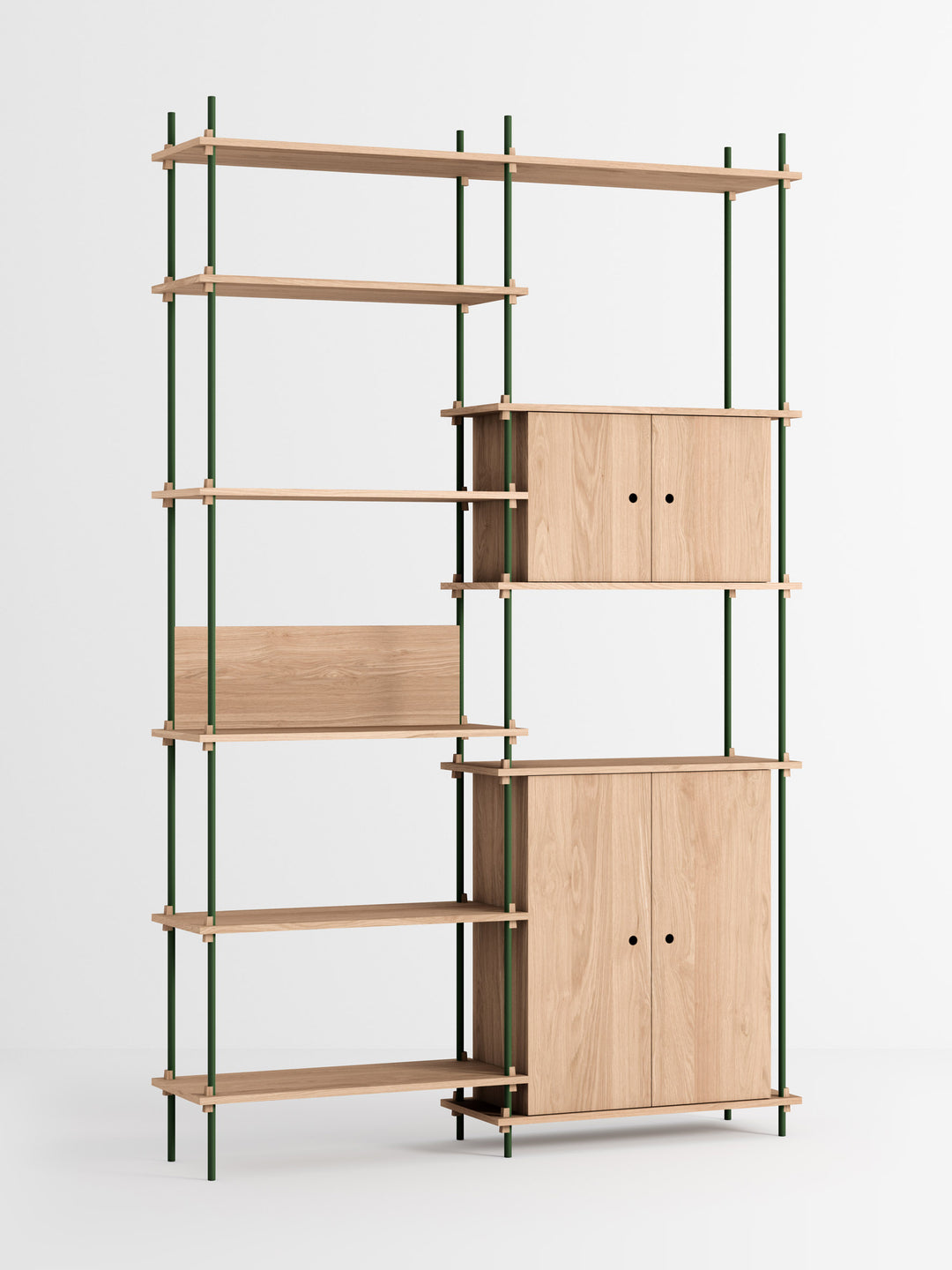 MOEBE - Shelving System – s.255.2.I - Oak Pine-Green