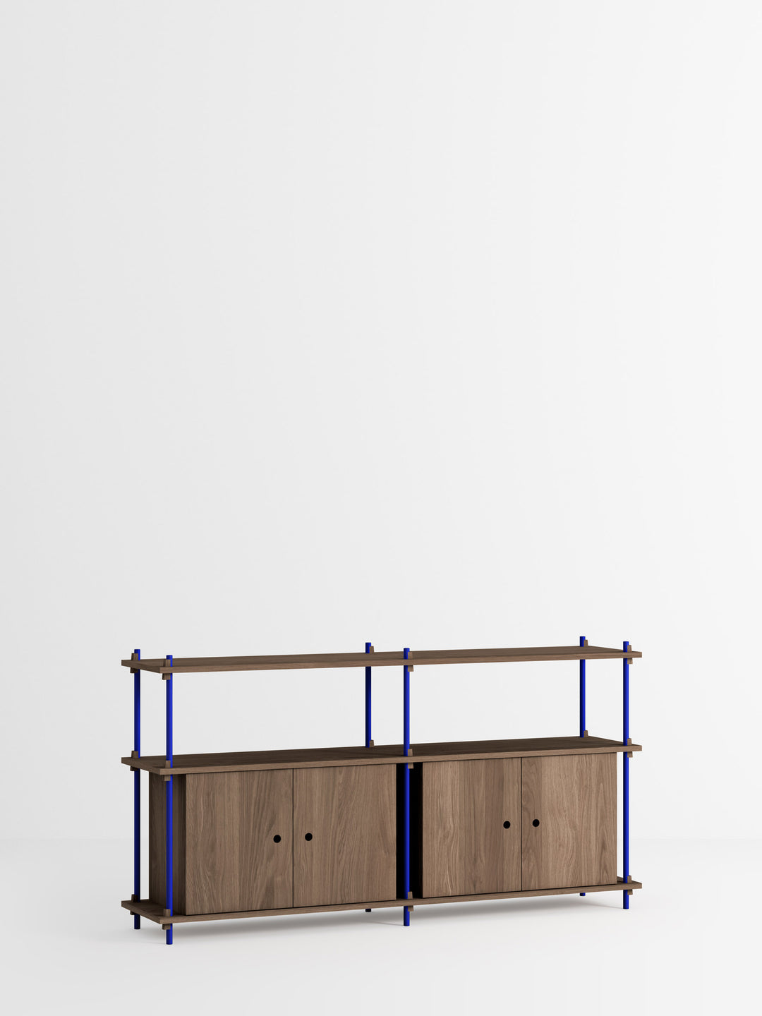 MOEBE - Shelving System – s.85.2.D - Smoked-Oak Deep-Blue