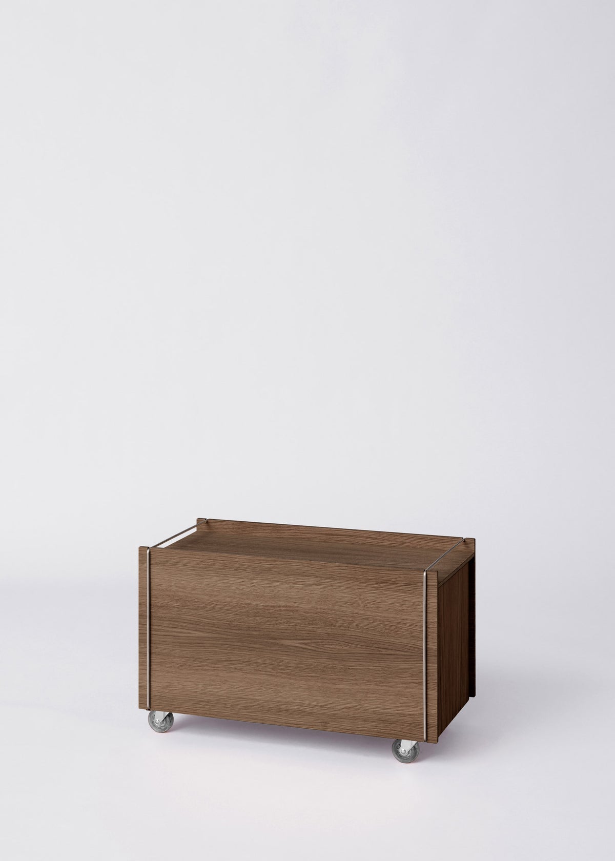 MOEBE - Storage Box - Smoked Oak Stainless Steel Yes With wheels