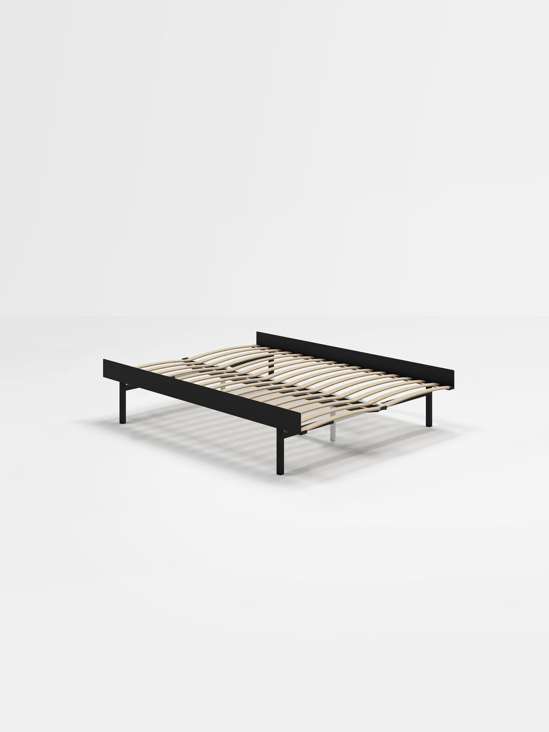 MOEBE - Bed 90 – 180 cm (High) - Black None 140