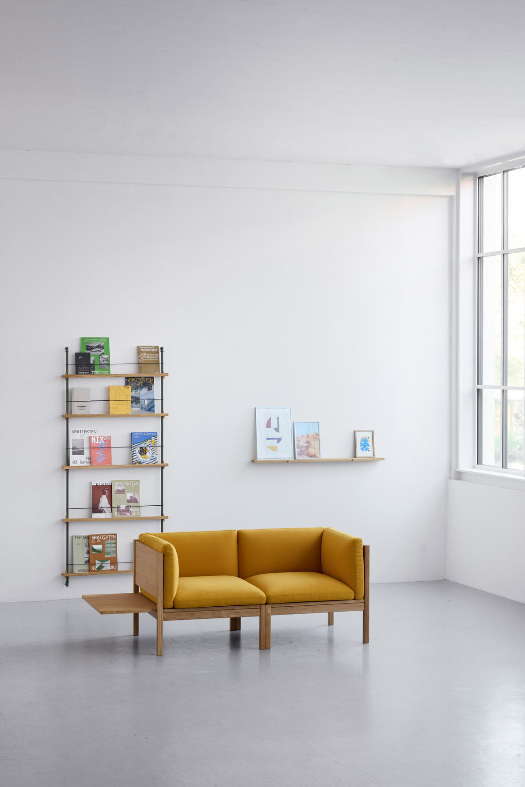 MOEBE - 2 Seater Sofa with Sides + 1 Side Table -