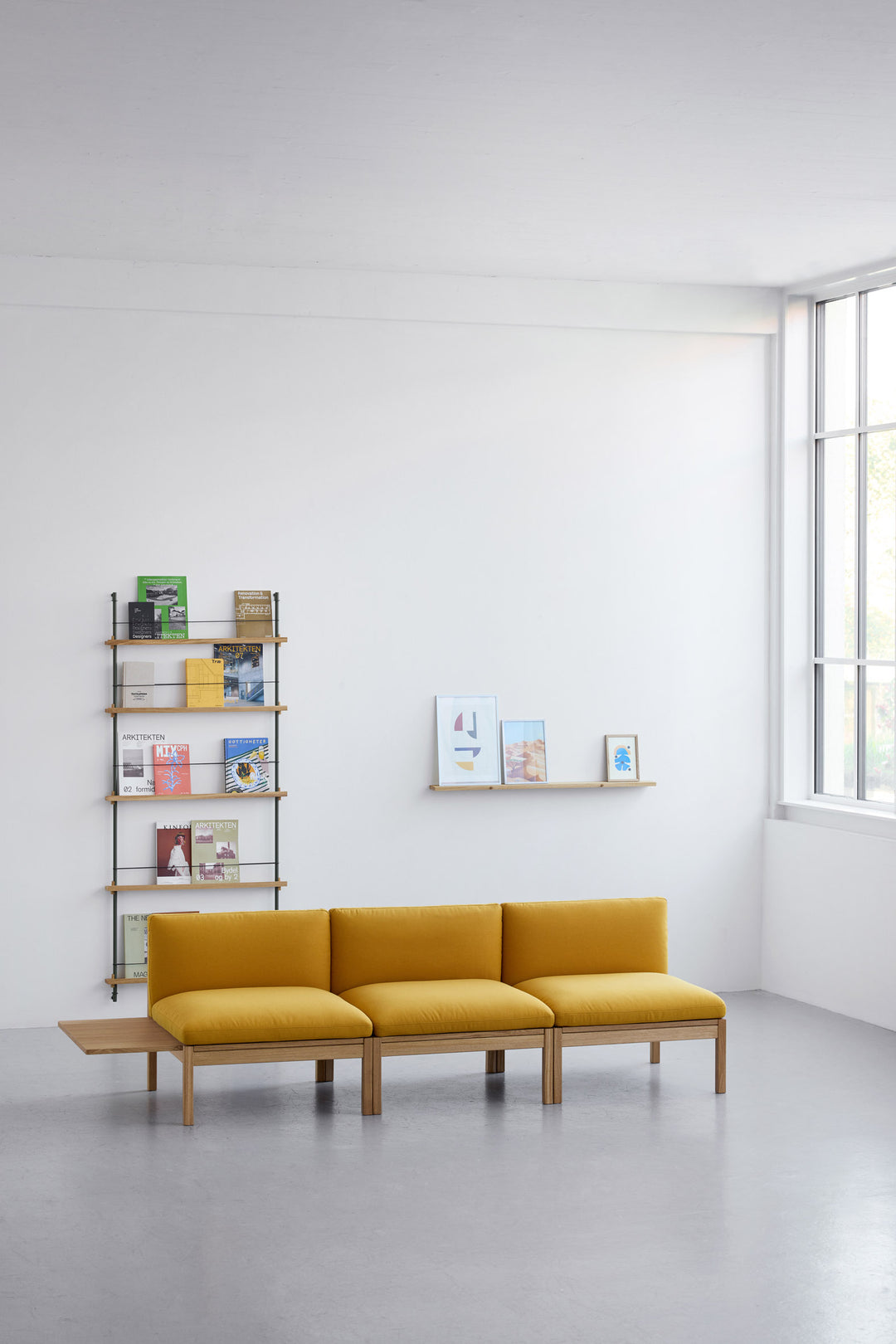 MOEBE - 3 Seater Sofa with 1 Side Table -