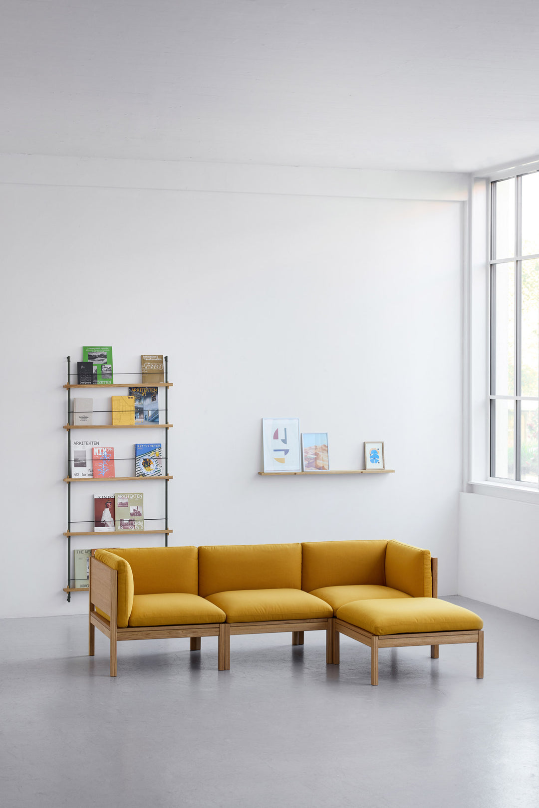 MOEBE - 3 Seater Sofa with Sides + Chaise Longue -