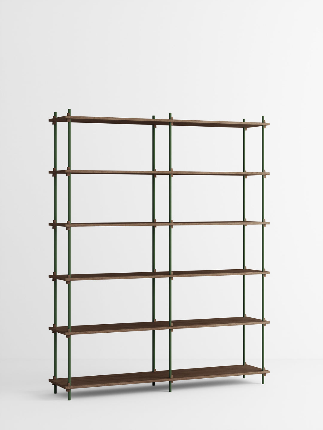 MOEBE - Shelving System – s.200.2.B - Smoked-Oak Pine-Green