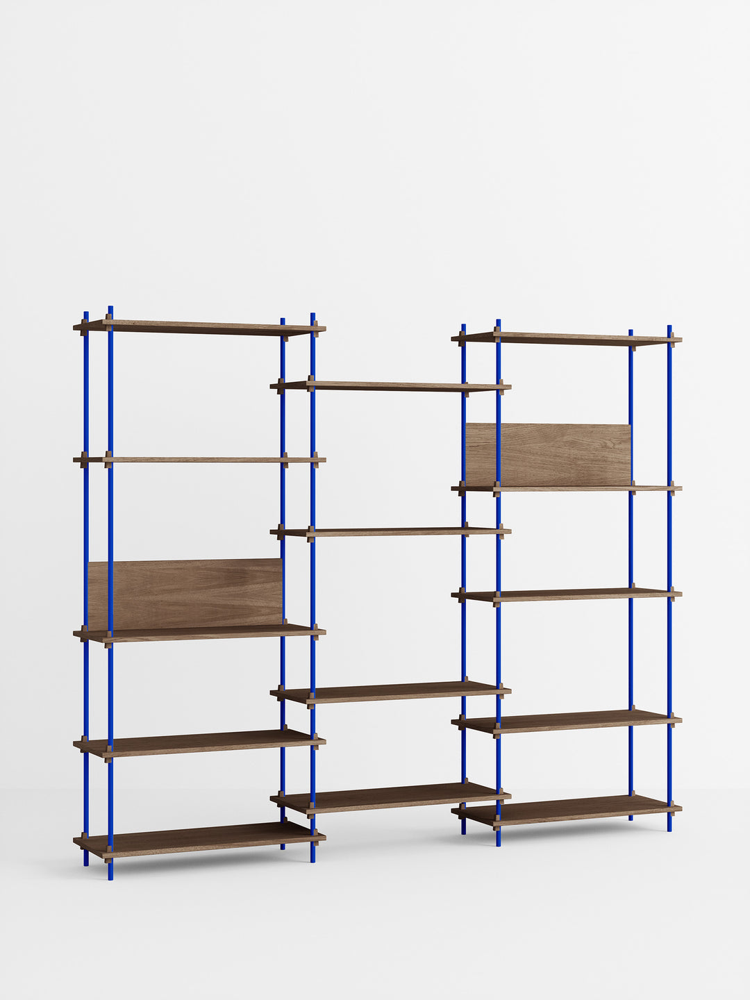 MOEBE - Shelving System – s.200.3.A - Smoked-Oak Deep-Blue