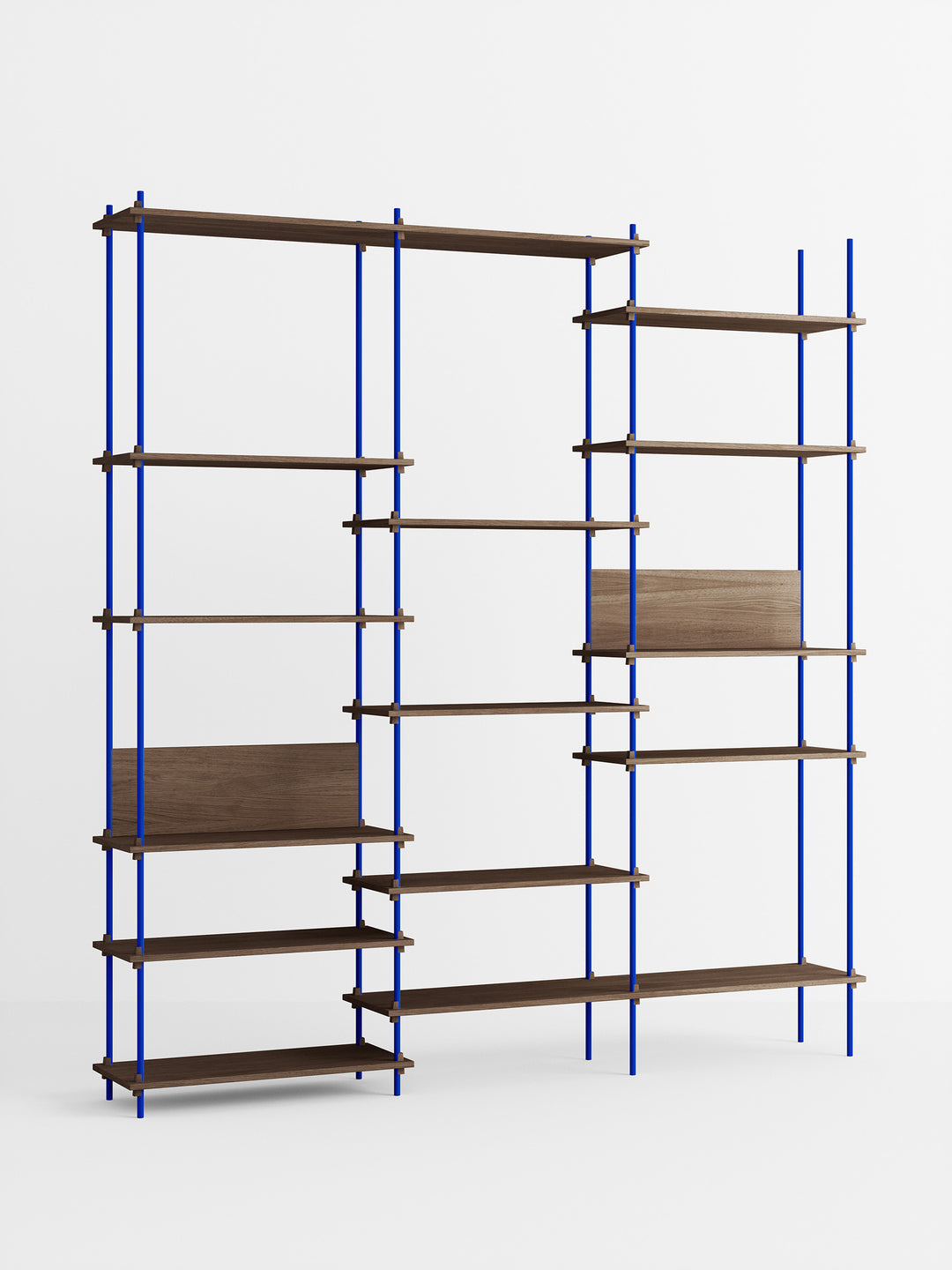 MOEBE - Shelving System – s.255.3.A - Smoked-Oak Deep-Blue