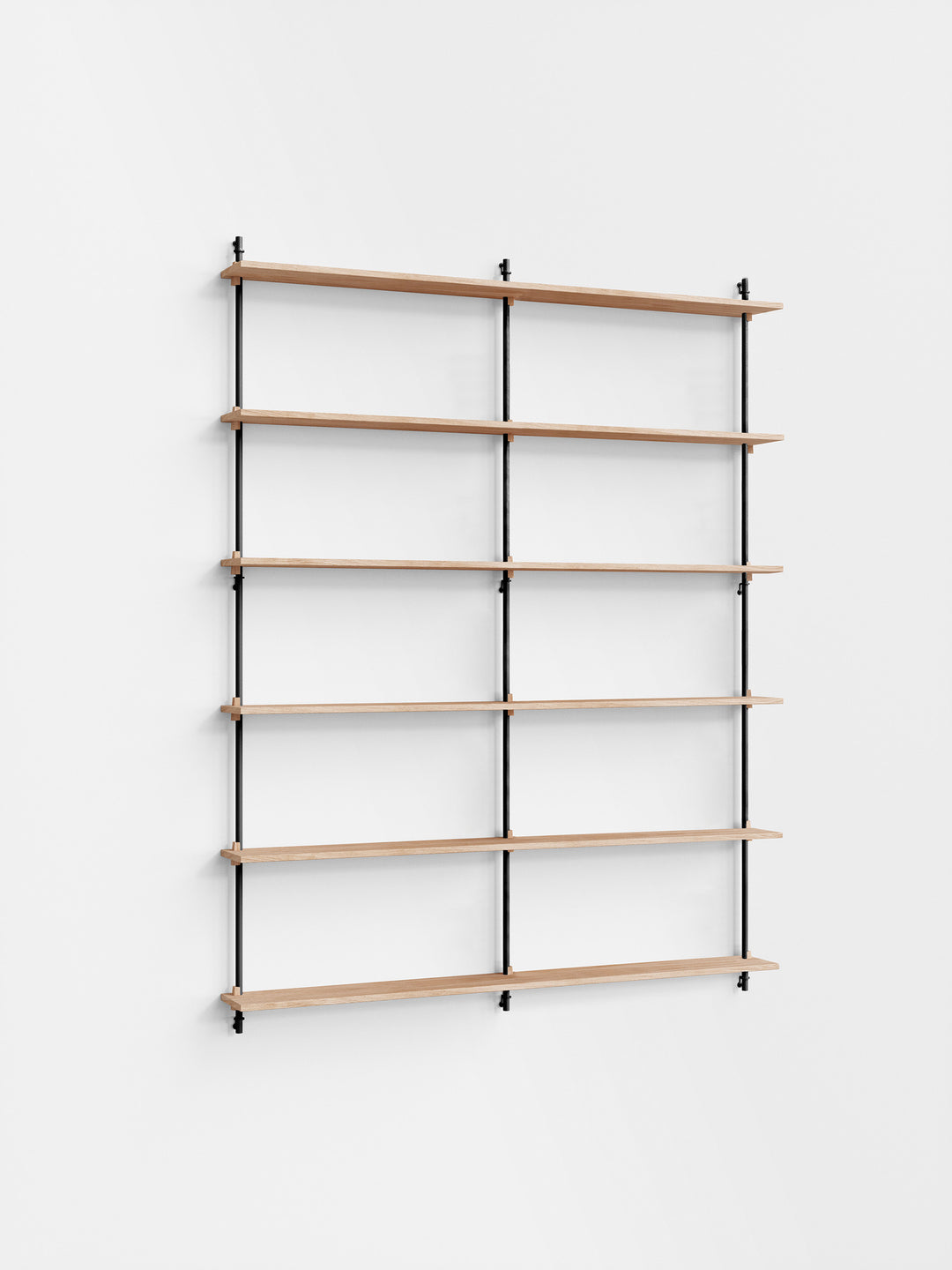 MOEBE - Wall Shelving – ws.200.2.B - Oak Black