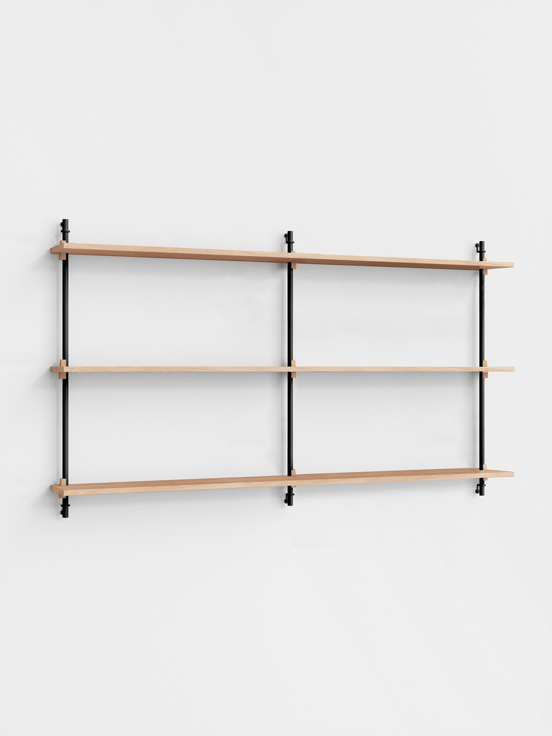 MOEBE - Wall Shelving – ws.85.2.B - Oak Black