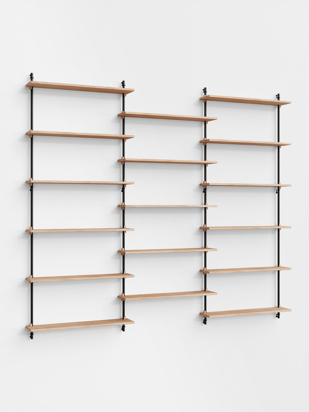 MOEBE - Wall Shelving – ws.200.3 - Oak Black