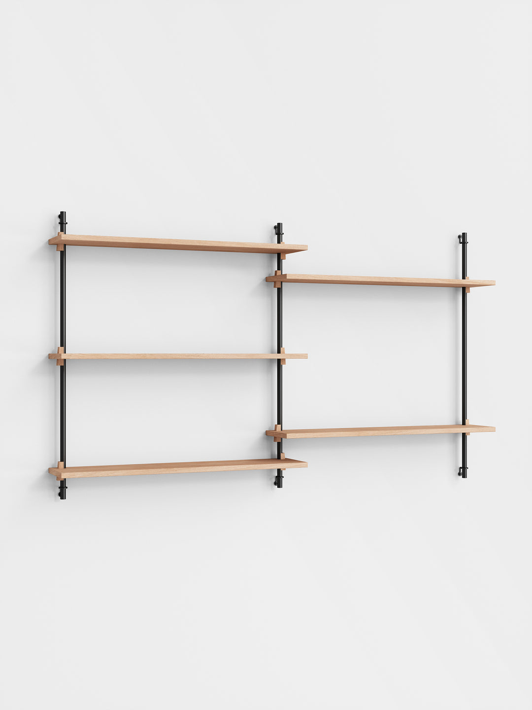 MOEBE - Wall Shelving – ws.85.2 - Oak Black