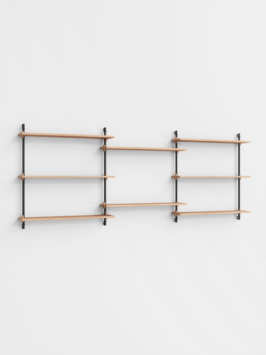 MOEBE - Wall Shelving – ws.85.3 - Oak Black