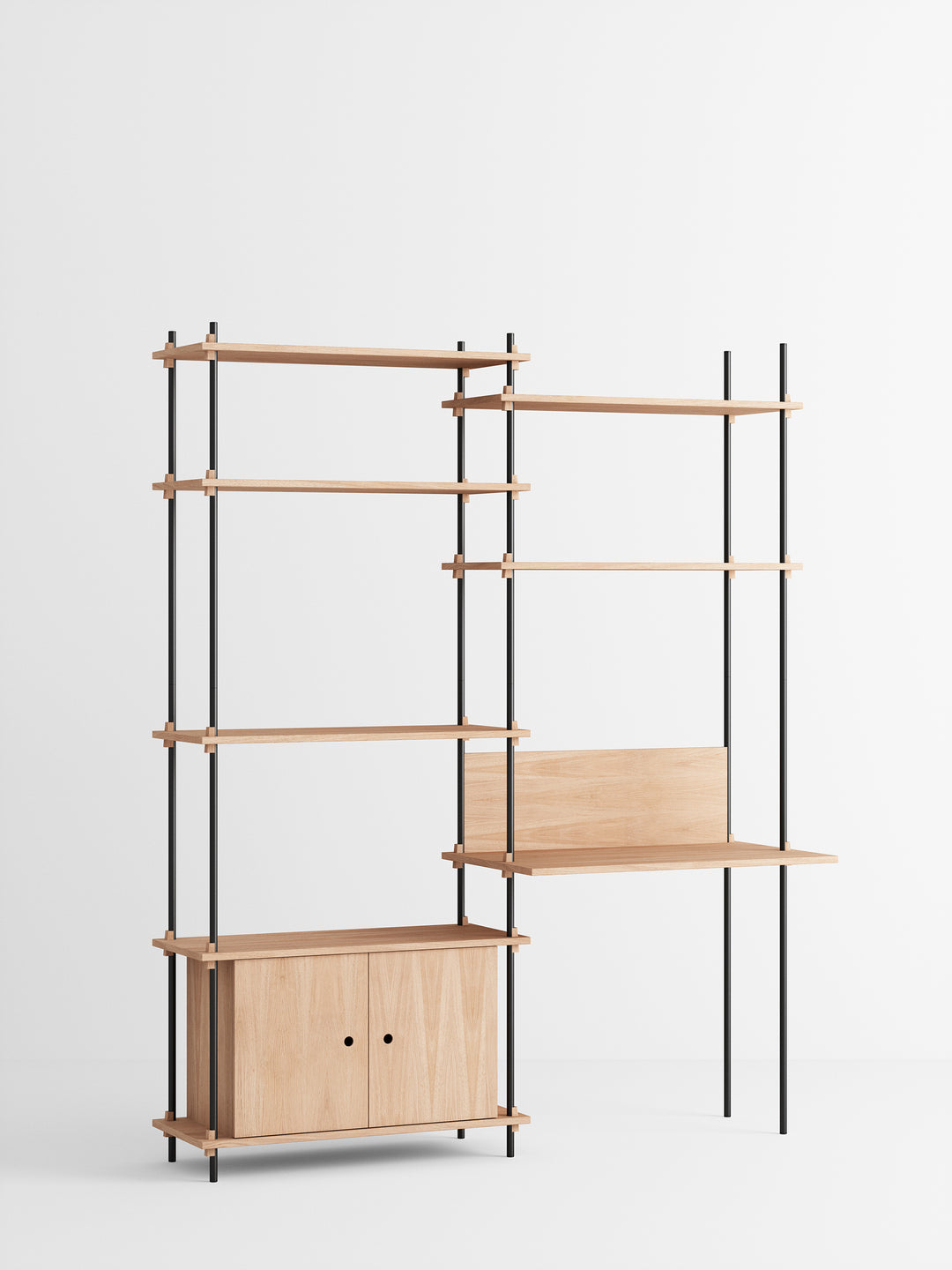 MOEBE - Shelving System – s.200.2.E - Oak Black