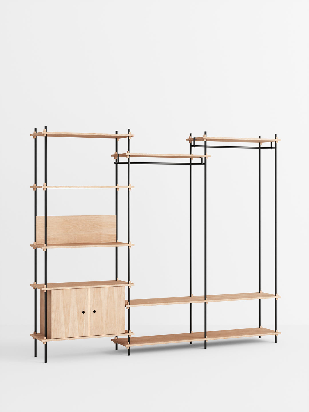 MOEBE - Shelving System – s.200.3.C - Oak Black