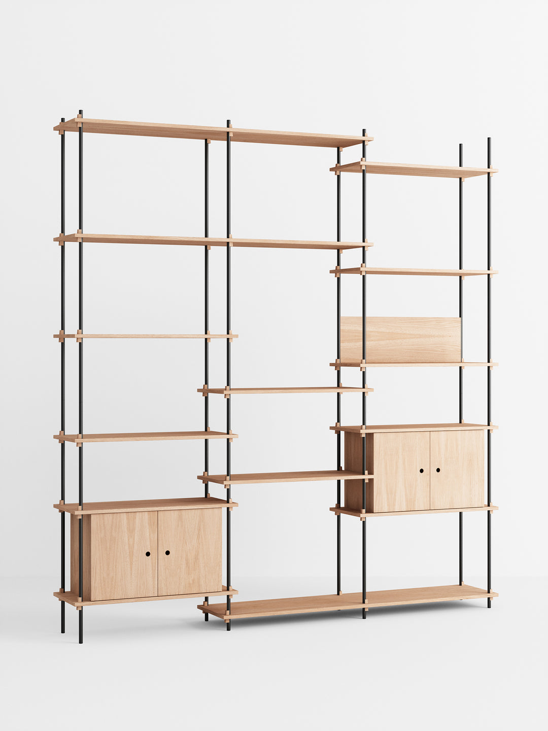 MOEBE - Shelving System – s.255.3.B - Oak Black